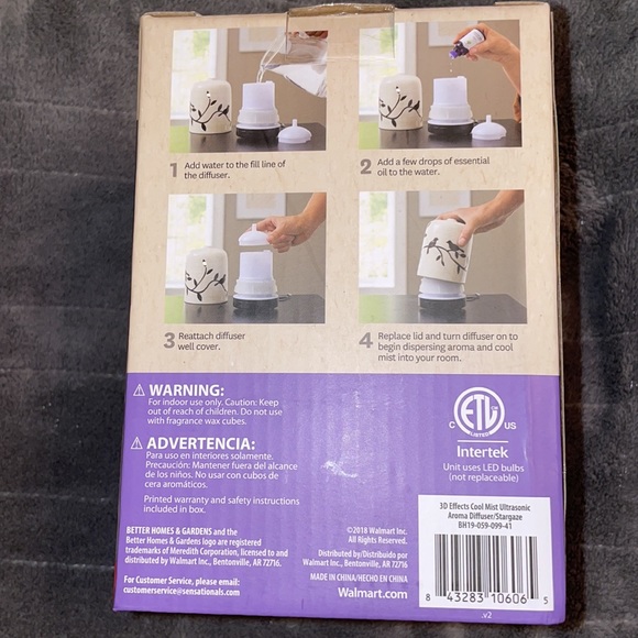 Better Home & Gardens Aroma Diffuser - two essential oils included - Picture 4 of 9